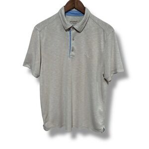 Tommy Bahama Men's Tencel Short Sleeve Golf Polo‎ Shirt Beige Size M 22 x 28